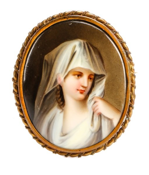 Miniature Portrait Brooch After Angelica Kauffman (1 of 8)