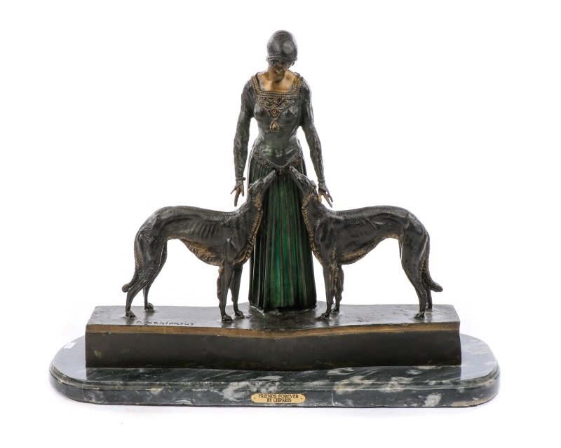 After Chiparus, “Friends Forever” Bronze Sculpture (1 of 8)