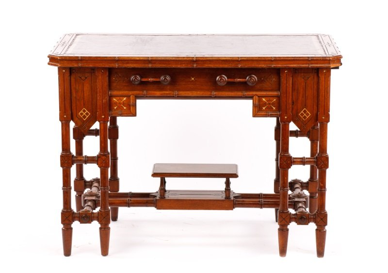 American Aesthetic Leather Top Desk, 19th C. (1 of 10)
