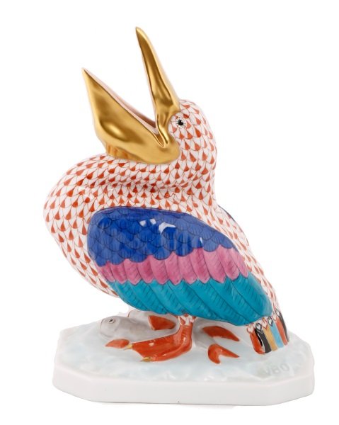 Herend Hand Painted Fishnet Porcelain Pelican (1 of 10)