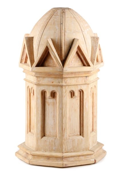 Red & White Painted Distressed Pine Cupola (1 of 9)