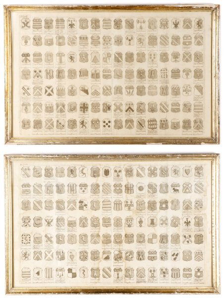 Pair of French 19th C. Coat of Arms Engraving (1 of 8)