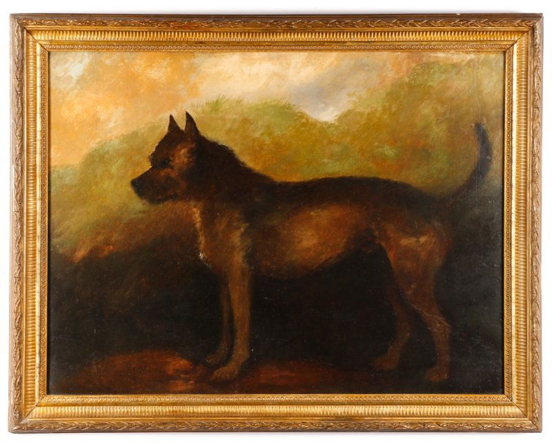 French School, 19th C. Oil Painting of Dog (1 of 5)