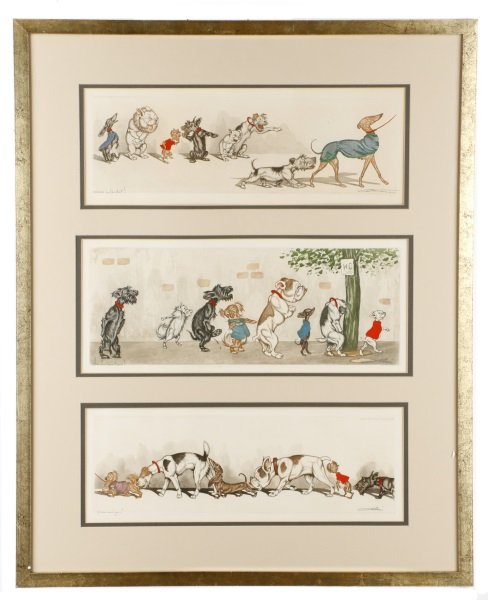 Collection of Boris O'Klein "Dirty Dog" Engravings (1 of 10)