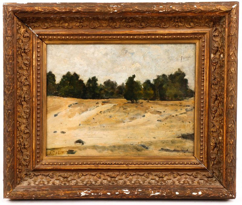 Jean Cazin 19th C. French Landscape, Oil on Wood (1 of 6)