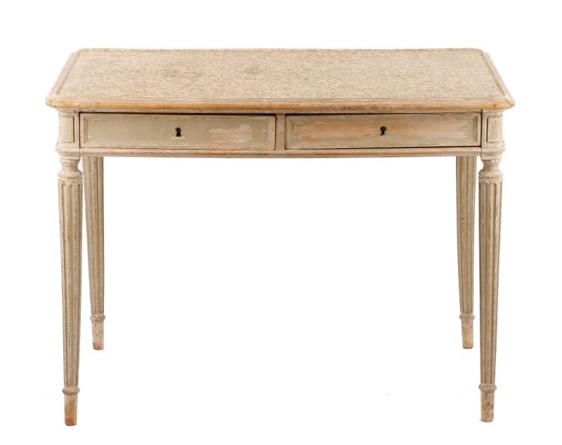 Swedish Gustavian Style Grey Painted Desk (1 of 10)