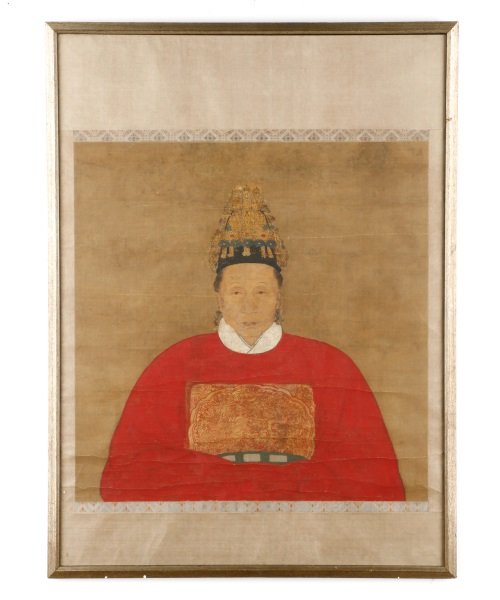 Chinese Ancestral Portrait on Silk, 19th C. (1 of 6)