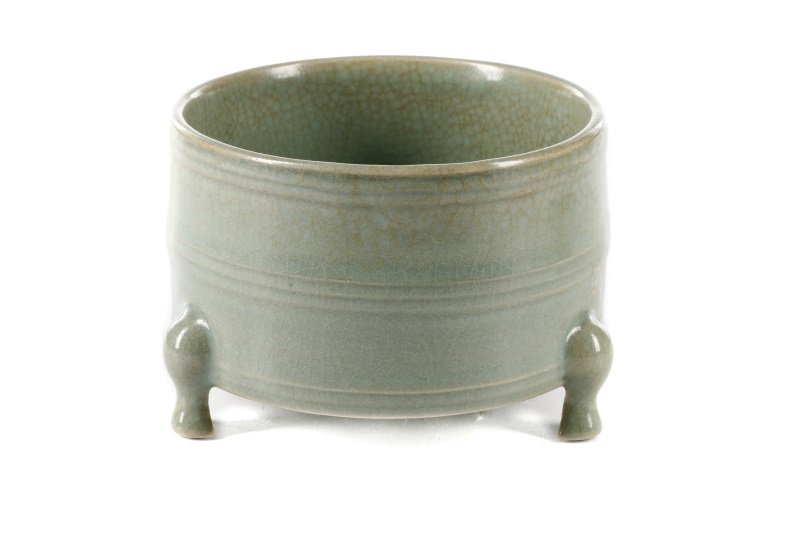 Chinese Longquan Style Celadon Tripod Censer (1 of 7)
