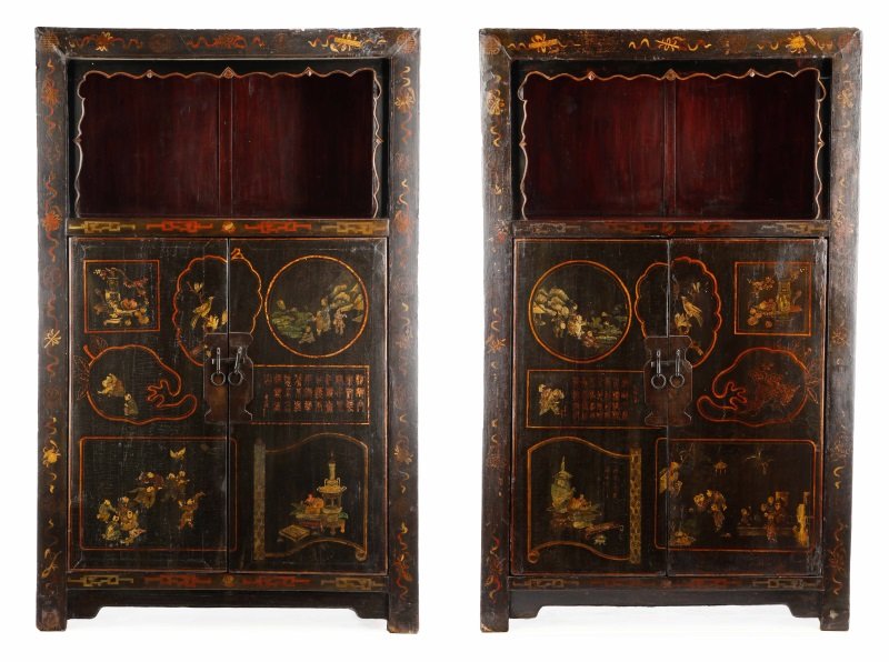 Pair of Chinese Shanxi Scholar's Cabinets (1 of 8)