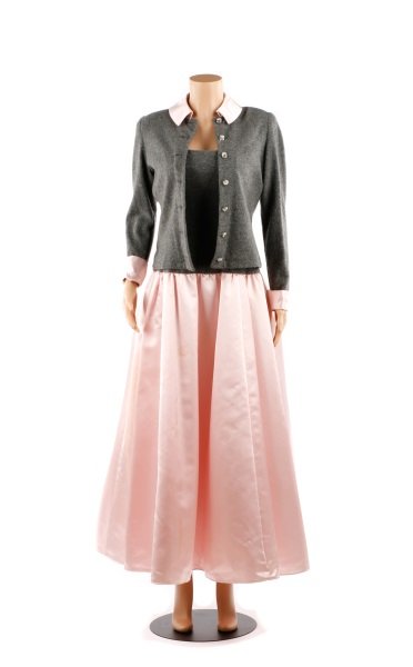 Vintage Victor Costa Satin & Wool Evening Ensemble (1 of 9)