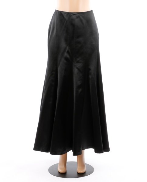 Akris Long Black Silk Evening Skirt, Size 14 (1 of 6)