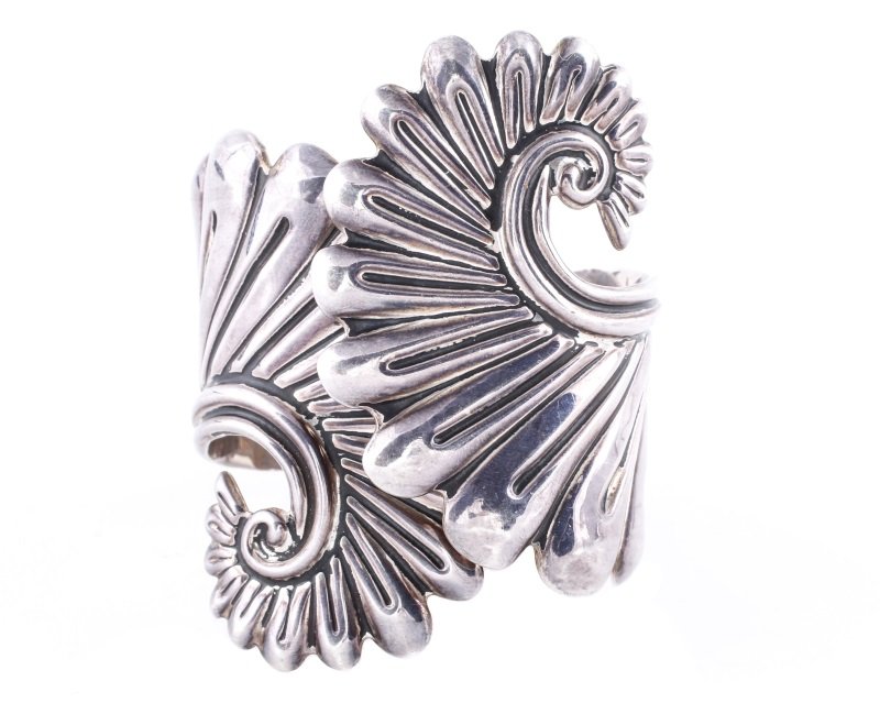 Mexican Esperanza Sterling Silver Clamper Bracelet (1 of 5)