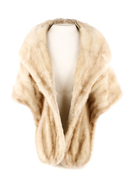 Vintage 1940s Saks Fifth Avenue Blonde Mink Stole (1 of 9)