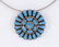 Larry Moses Begay Turquoise & Sterling Pendant - 2