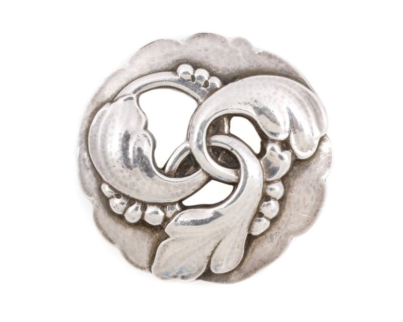 Georg Jensen Sterling Brooch with Acanthus Leaves (1 of 5)