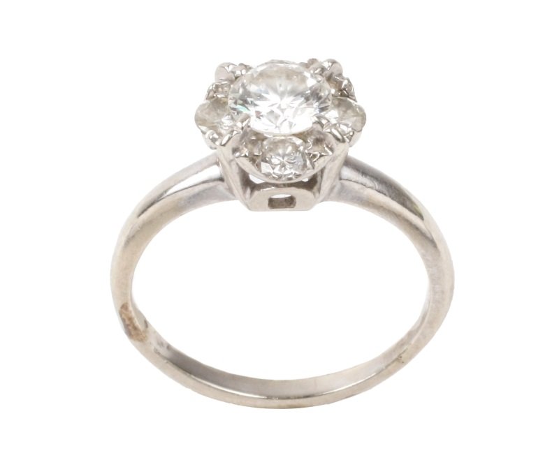 Ladies Diamond Cluster Ring, Circa 1950s (1 of 9)