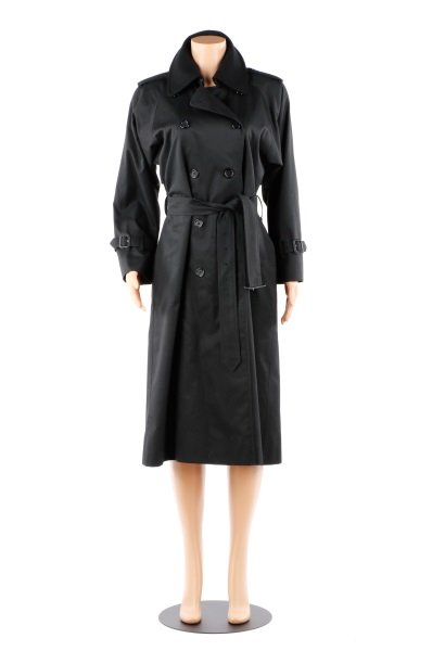 Ladies Black Burberry Classic Belted Trench Coat (1 of 10)