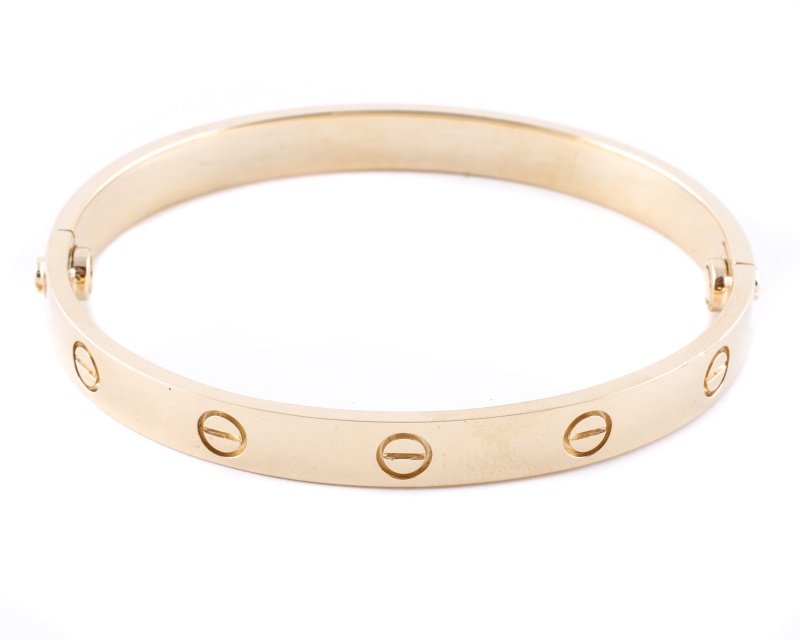 Cartier 18k Yellow Gold Love Bracelet, Size 17 (1 of 5)