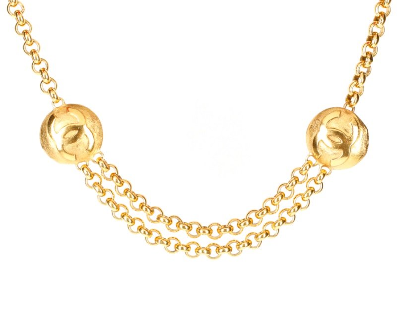 Chanel Goldtone Chain Link & Medallion Belt (1 of 7)