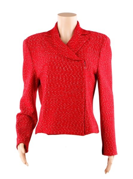 St. John Couture Red Marled Knit Jacket (1 of 10)