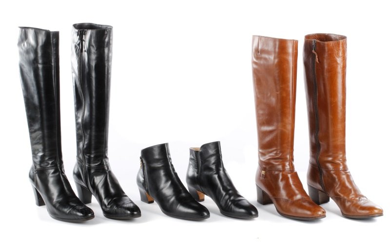 3 Pairs, Ladies Ferragamo Leather Boots & Booties (1 of 10)