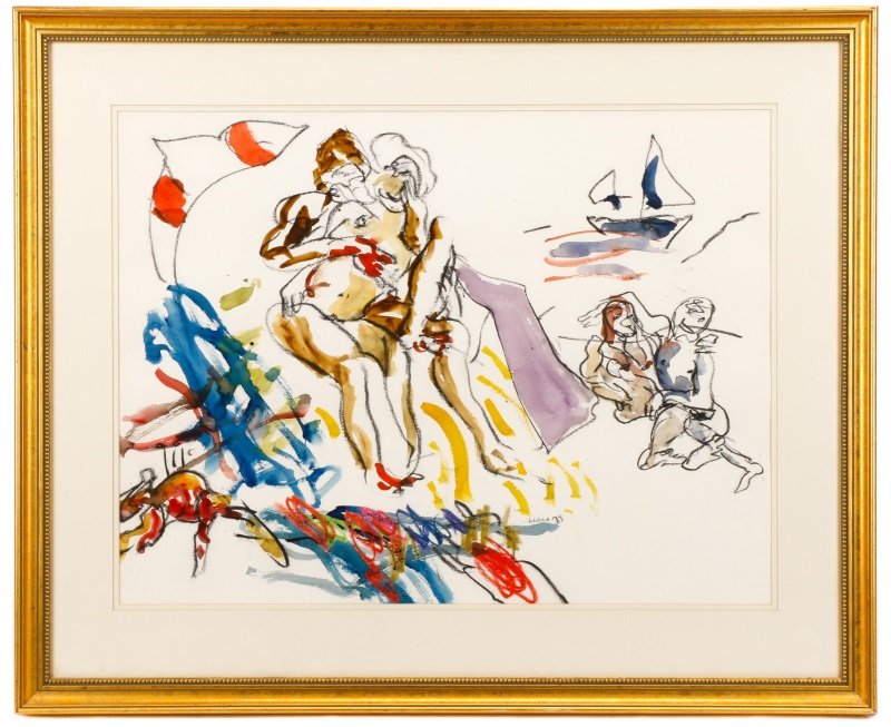 J. Herbert Abstract Figural Mixed Media Painting (1 of 10)