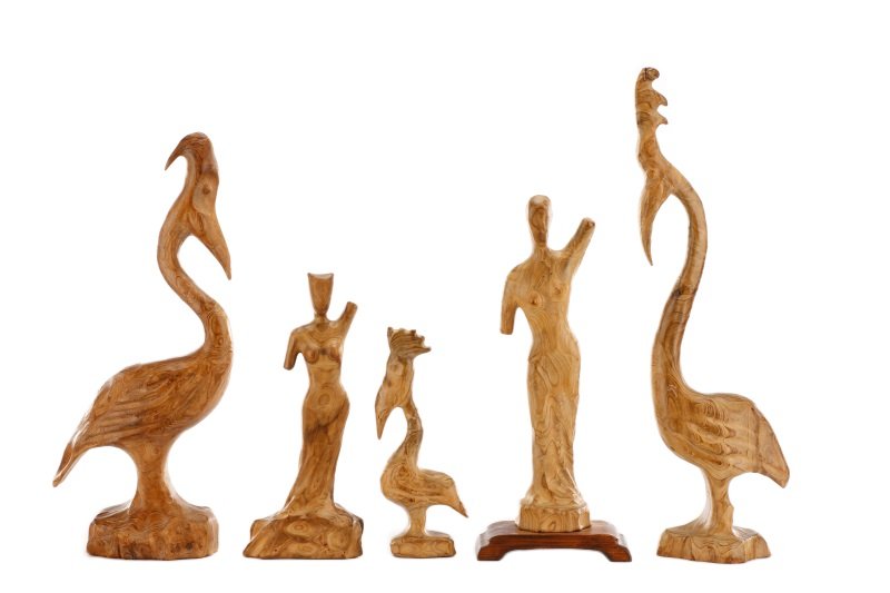Collection of 5 C.M. Copeland Carved Sculptures (1 of 9)