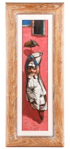 Louis Bosa, Bride with Umbrella, Signed Oil (1 of 10)