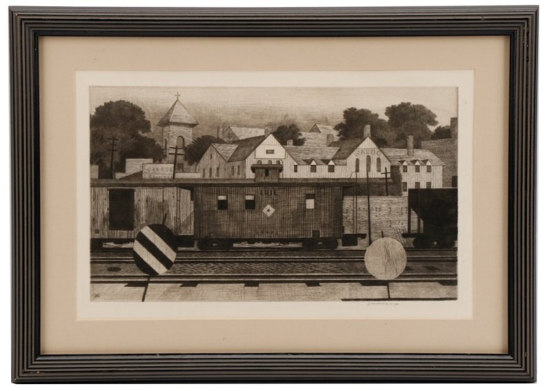 Armin Landeck "The Siding" Signed Drypoint Etching (1 of 10)