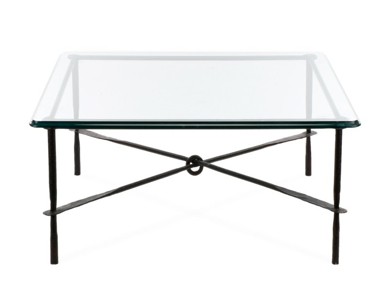 Giacometti Style Hand Hammered Iron & Glass Table (1 of 6)