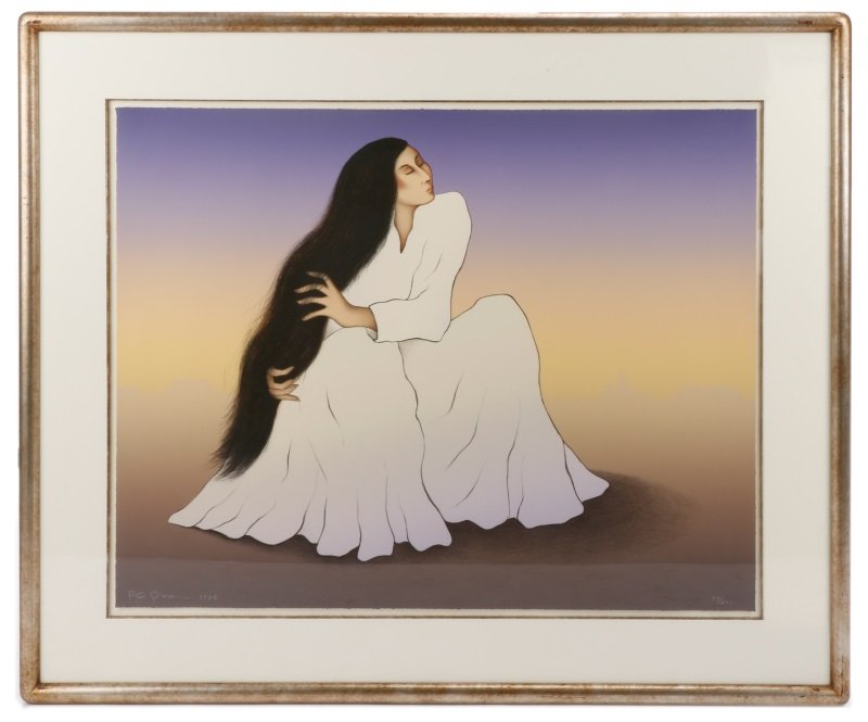 RC Gorman Chromolithograph, "Long Tresses" 1986 (1 of 6)