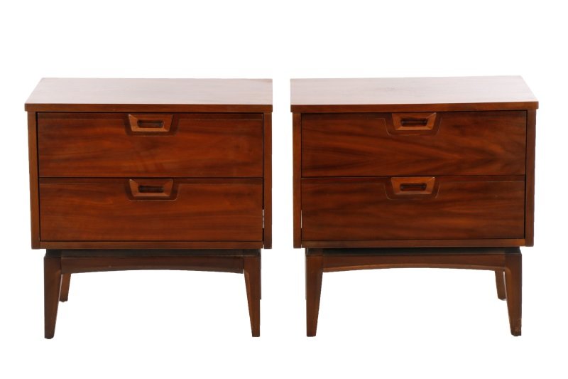 Pair of Matching MCM Walnut Nightstands (1 of 8)