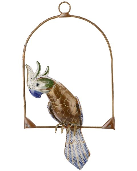 Bustamante Polychrome Painted Parrot, Signed (1 of 7)