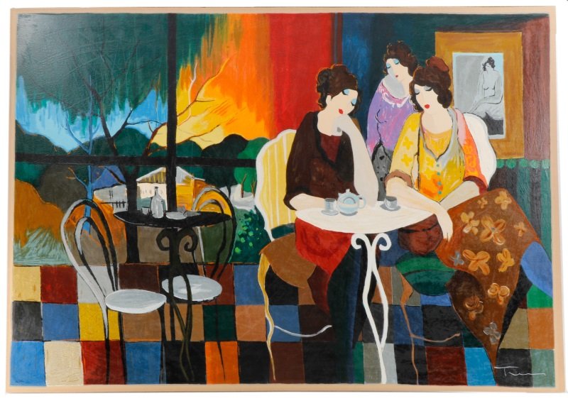 Itzchak Tarkay, "Sunset Over Haifa", Signed (1 of 9)