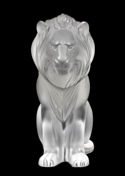 Lalique "Bamara" Lion, Signed Marie-Claude Lalique (1 of 8)
