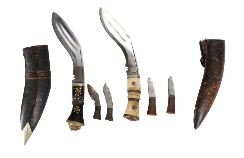 Group of 2 Khukuri Swords - Nepalese & Indian (1 of 8)