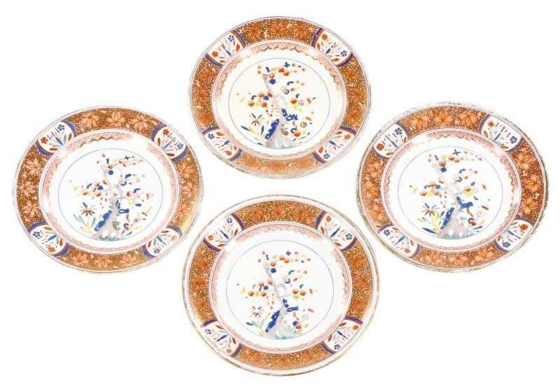 Set of 4 Spode Kakiemon Tree of Life Plates: Spode (English, founded 1776), circa 1802 - 1810. Set of four Spode Tree of Life plates, pattern 282 based on a Japanese Kakiemon original. The circular plate centered with a tree with blue, green, ye