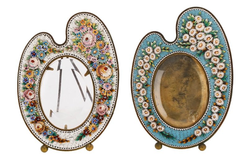 Two Italian Micro Mosaic Artist Palette Frames (1 of 9)