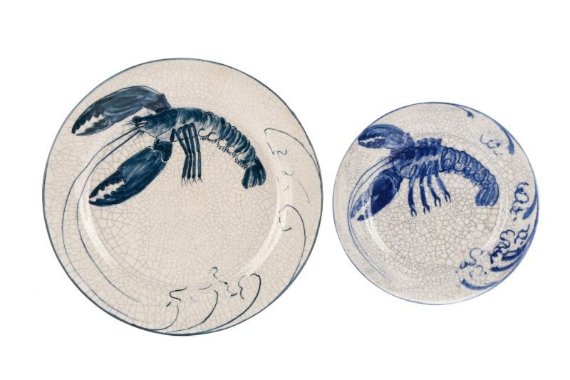 Two Pieces of Dedham Pottery, Lobster Motif (1 of 9)