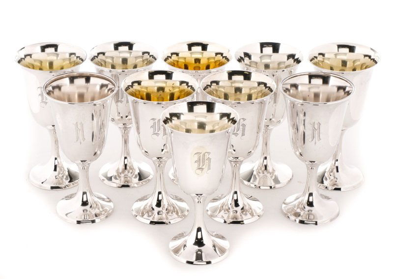 10 Sterling Goblets, Some Myron E. Freeman (1 of 7)