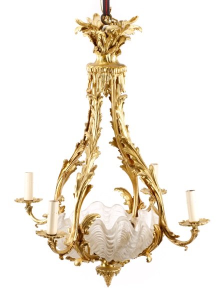 Louis XV Style Gilt Bronze 8 Light Chandelier (1 of 8)