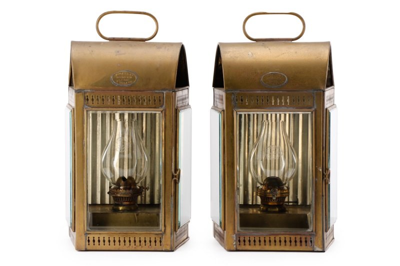 Pair of Davey & Co. Brass Marine Lanterns (1 of 10)