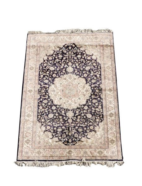 Hand Woven Silk Tabriz Area Rug 5' 2" x 8' 2" (1 of 5)