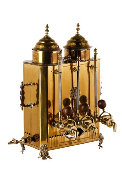 Portuguese Brass Coffee 3 Spout Dispenser (1 of 8)