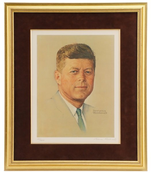 Norman Rockwell "JFK", Signed Lithograph (1 of 8)