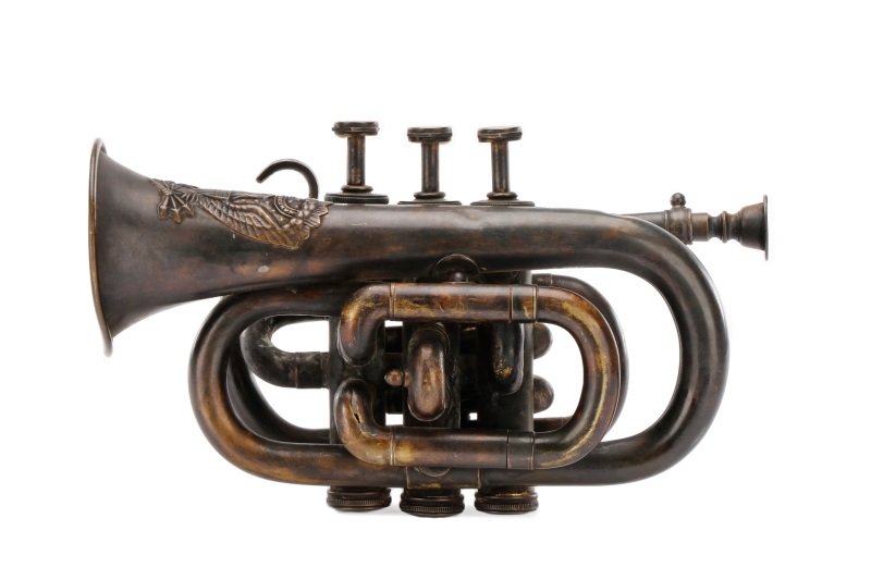 American Military Brass Cornet, Likely 19th C. (1 of 9)