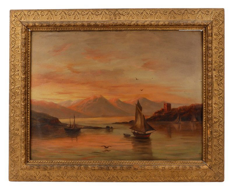 Continental School, Sailboats at Sunset Oil (1 of 8)