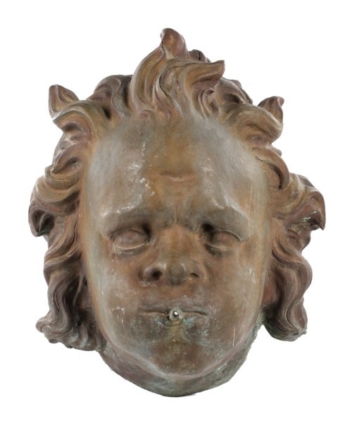 Bronze Cherub Fountain Head, Marinelli Foundry (1 of 10)