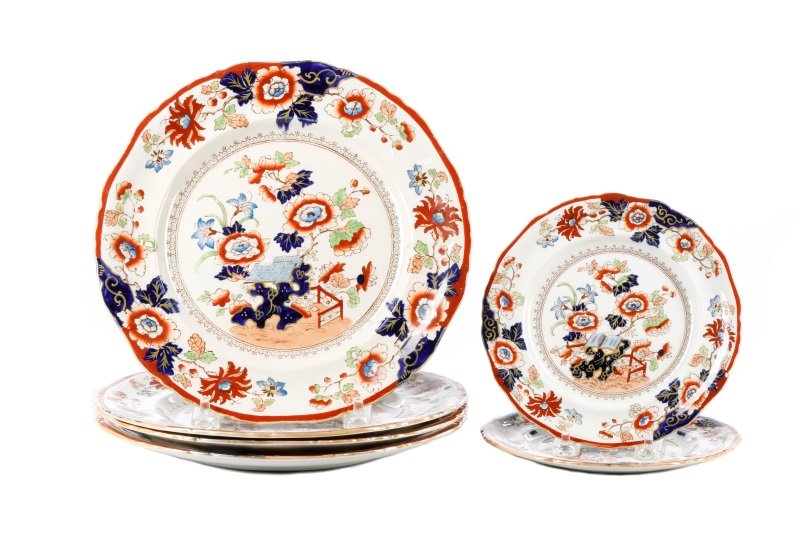 Collection of 6 Ironstone Plates, "Bible Pattern" (1 of 6)