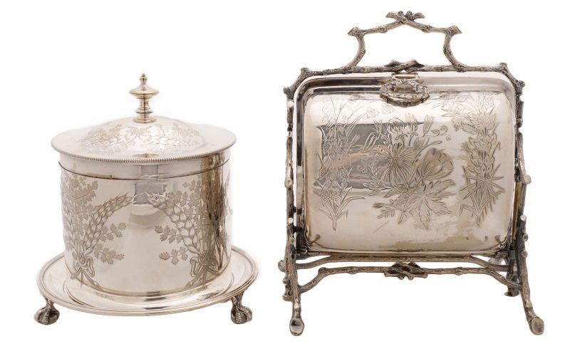Two 19th C. Serving Items-Biscuit Box & Warmer (1 of 10)